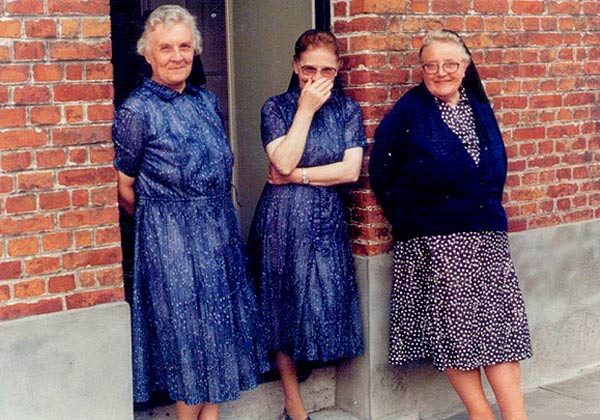 De laatste zusters in Beitem (vlnr) Zr. Cecilia, Zr. Juliana, Zr. Raymonda (Bron: Dirk Berghman)